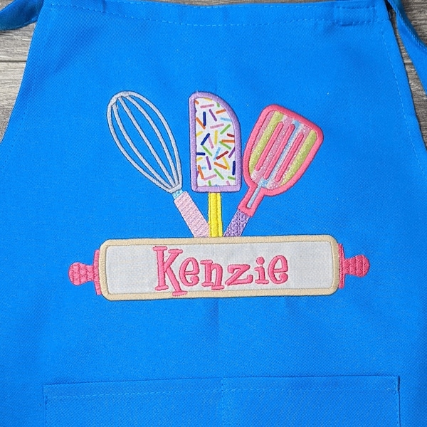 Personalized Kids Baking Apron, Cooking Apron for Girl and Boys, Child Chef Apron, Adjustable Children's Baking Apron, Cooking Gift for Kid
