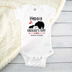 Fathers Day Baby Onesie ® Personalized Father&#39;s Day outfit, Happy First Father&#39;s Day Outfit, New Daddy Gift, 1st Fathers Day gift from Baby