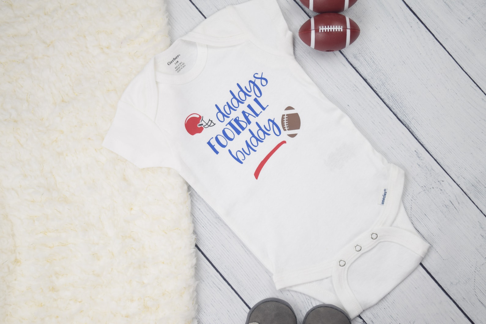 Daddy's Football Buddy Onesies® Baby Football Outfit Etsy