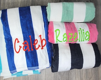 Personalize Beach Towel, Kids Beach Towel, Kids Summer Beach Towel, Personalized Pool Towel,