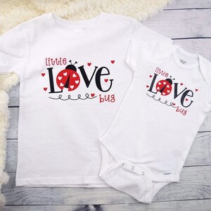 Kid Valentine shirt, Child Valentine shirt, Little love bug, Sibling Matching Shirt, Baby first Valentine&#39;s Day onesie, Valentine&#39;s day gift