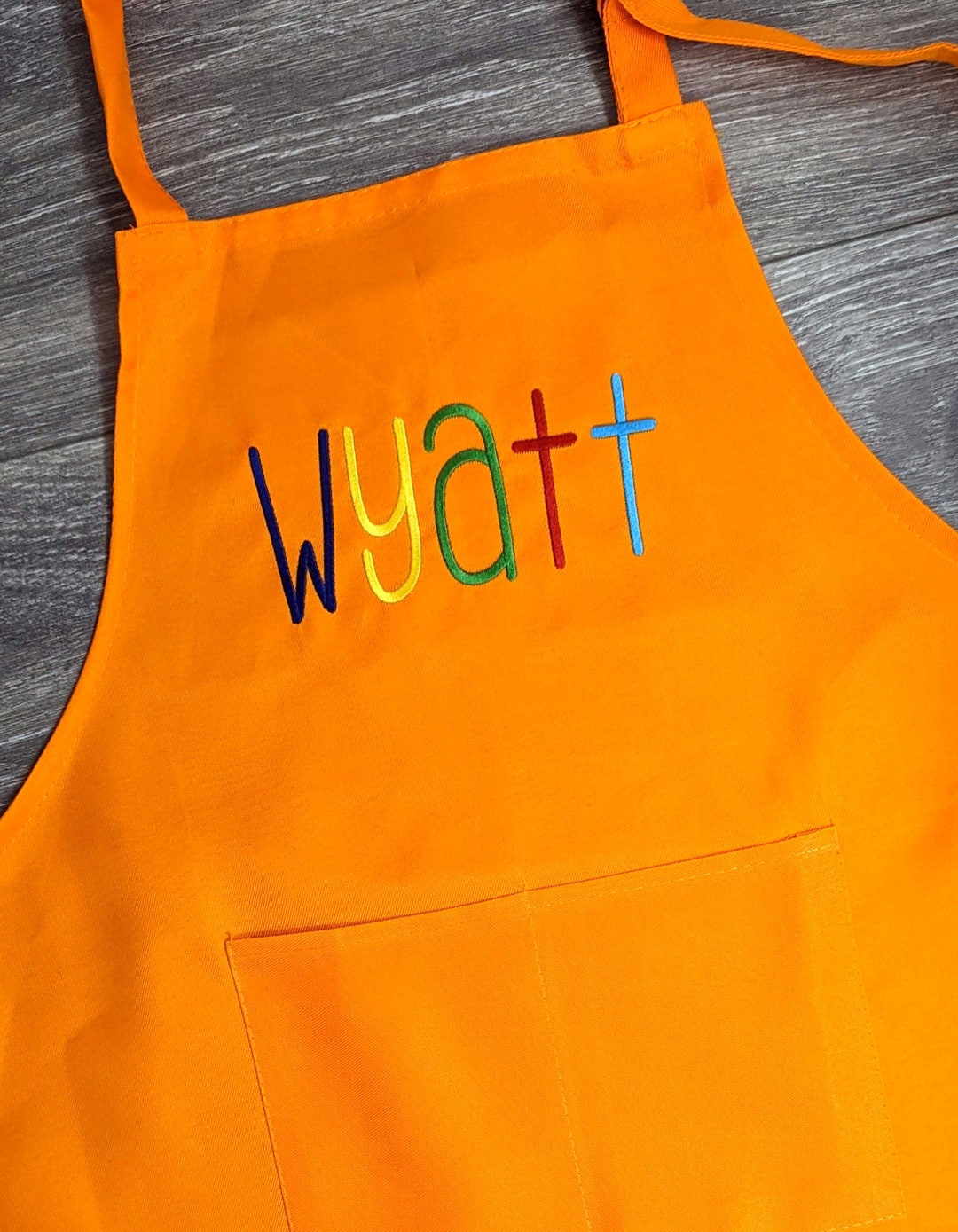 Personalized Kids Baking Apron With Name, Cooking Apron for Girl and