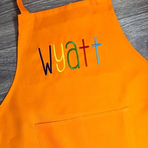 Personalized Kids Baking Apron with Name, Cooking Apron for Girl and Boys, Painting Art Craft Apron, Child Chef Apron, Painting Party Apron
