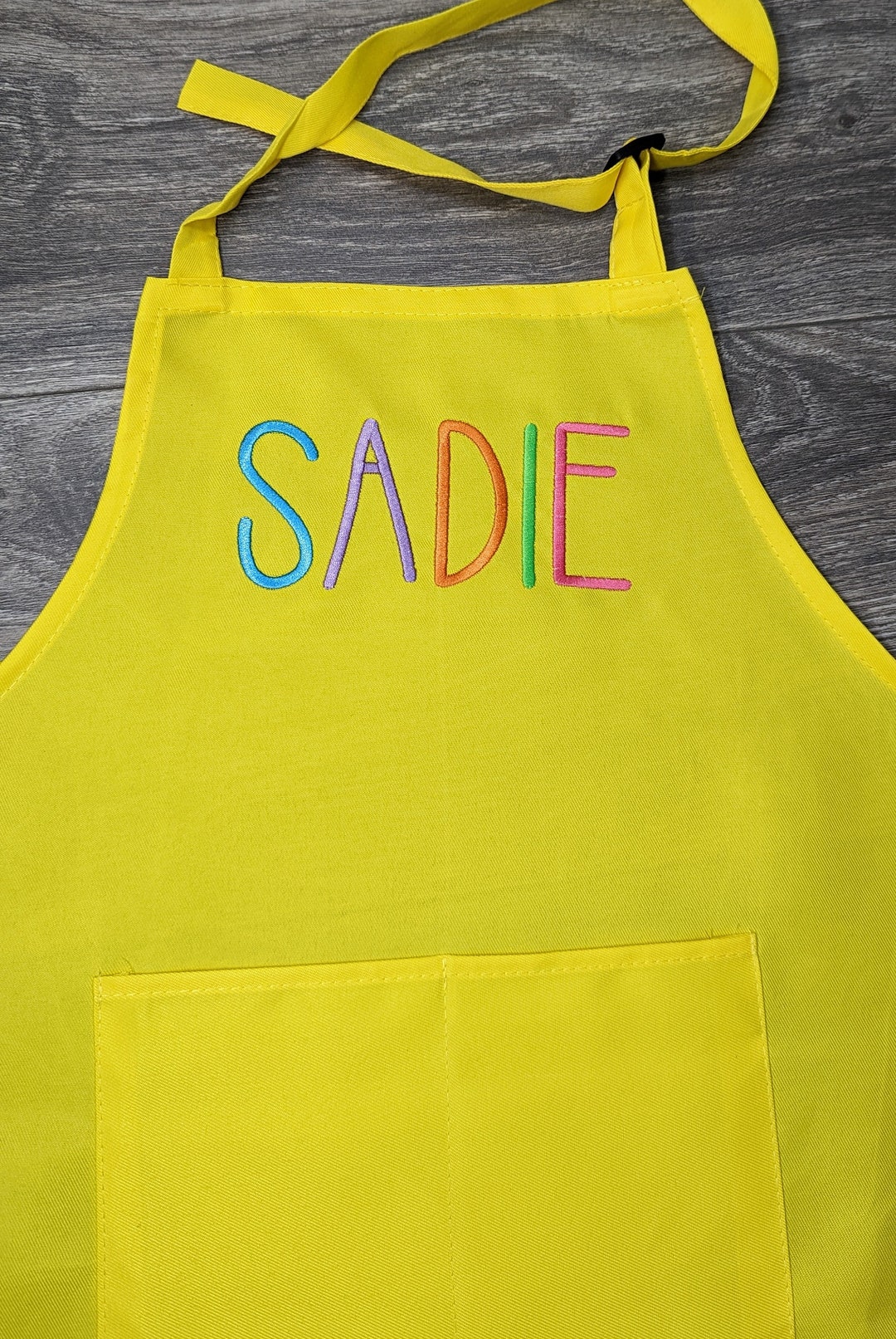 Personalized Kids Baking Apron With Name, Cooking Apron for Girl and