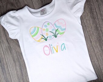 Girls Easter Shirt, Personalized Girls Egg Hunting Easter Shirt, Children Custom Easter Shirt, Personalized Kids Easter Top