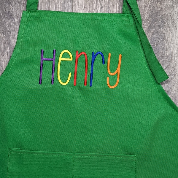 Personalized Kids Baking Apron, Cooking Apron for Girl and Boys, Child Chef Apron, Adjustable Children's Baking Apron, Child's Craft Apron