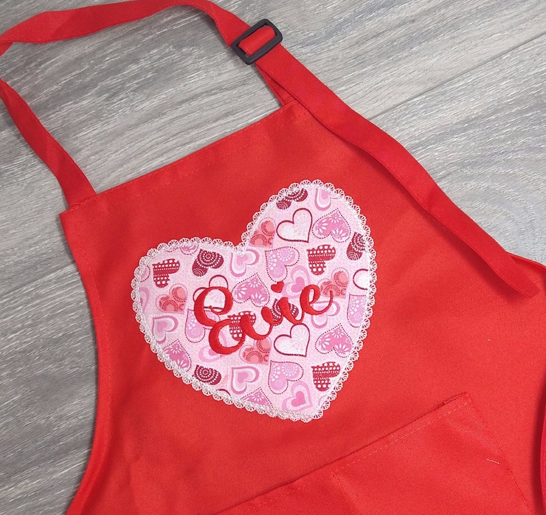 Valentine Apron Gift for Kids Personalized Child Apron Etsy