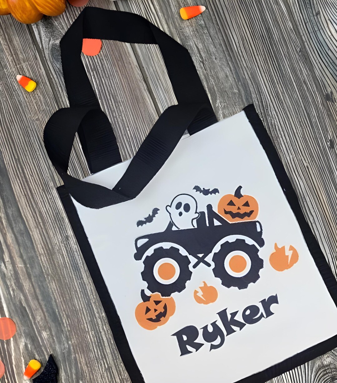 Halloween Bag, Personalized Halloween Candy Tote, Trick or Treat Bag ...