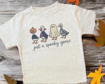 Goose halloween shirt, Kid spooky goose tshirt, Kid halloween shirt, Toddler funny cute halloween tshirt