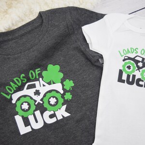 Loads Of Luck St Patricks Day Onesie ®, Baby Lucky Shirt, Baby Shower gift, Baby&#39;s First St. Patricks Day, Toddler Boy St Patrick Shirt