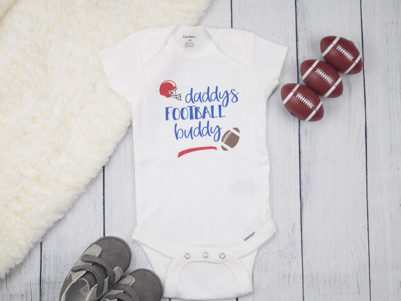 Daddy's Football Buddy Onesies® Baby Football Outfit Etsy