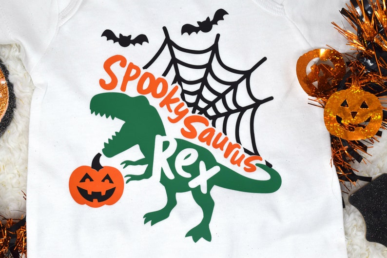 Halloween Baby outfit Halloween Dino Outfit Baby First Halloween Halloween Dino Shirt Halloween Dinosaur Romper Trick or Trick Dino