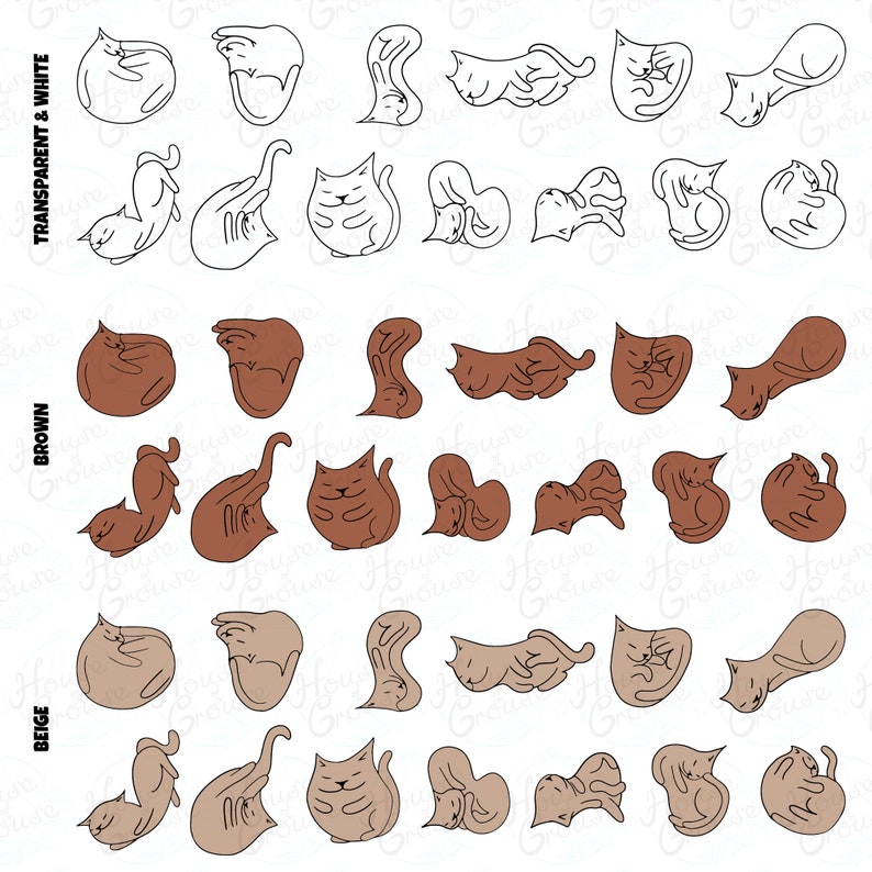 Kawaii Clipart Cats clip art pack cats clipart for stickers cat digital stamps cute cat stickers pack