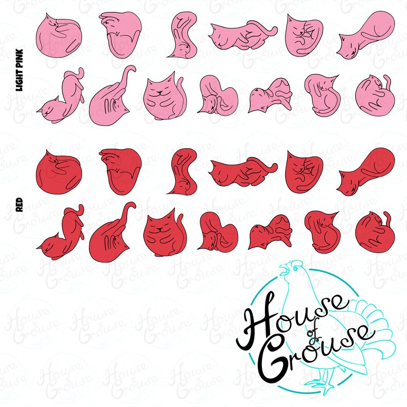 Kawaii Clipart Cats clip art pack cats clipart for stickers cat digital stamps cute cat stickers pack