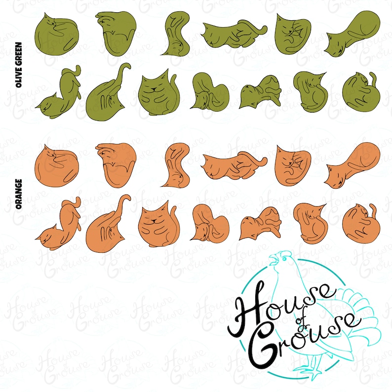 Kawaii Clipart Cats clip art pack cats clipart for stickers cat digital stamps cute cat stickers pack