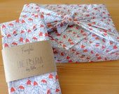 FUROSHIKI Christmas theme 58 x 58 cm - 68 x 68 cm Green Packaging - Zero waste - Oeko Tex Class 100 - Gift packaging
