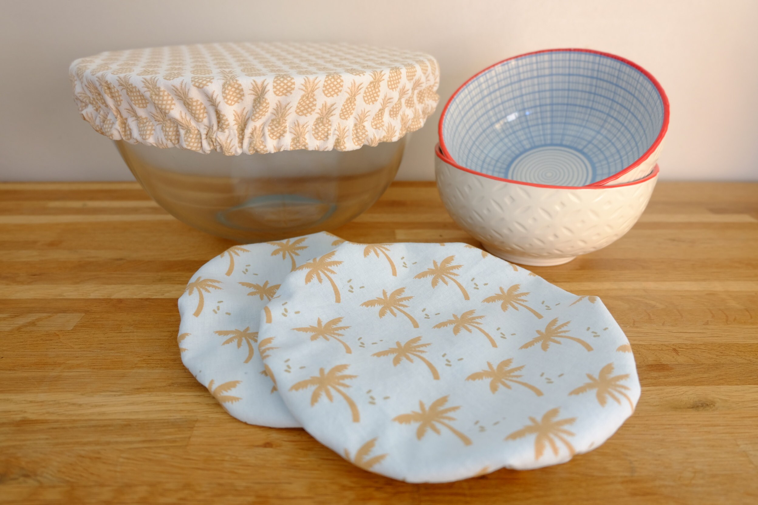 Lot de 3 Couvre-Plats/Coton & Pul - Tissus Certifiés Oeko-Tex Zéro Déchet