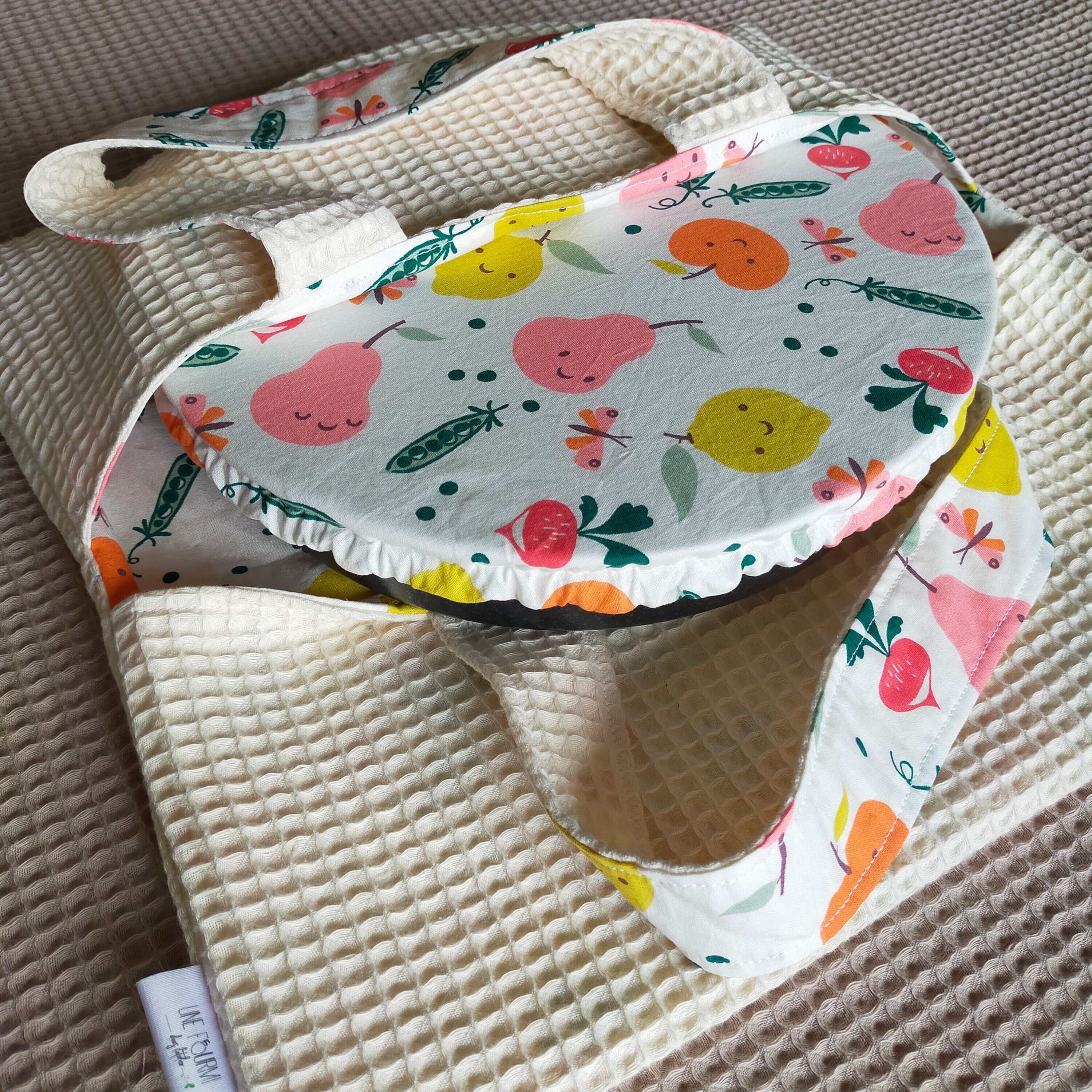 Sac à Tarte Réversible avec Charlotte Couvre-Plat Assortie/Tissus Certifiés Oeko Tex Zéro Déchet