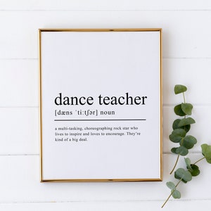 Dance teacher gifts, Dance teacher appreciation download, Gift for dance teacher, Dance teacher quotes, For a special dance teacher