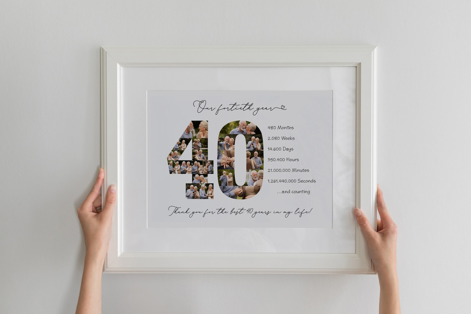 40. Jahrestag Fotocollage 40 Jahre Jubiläum Etsy