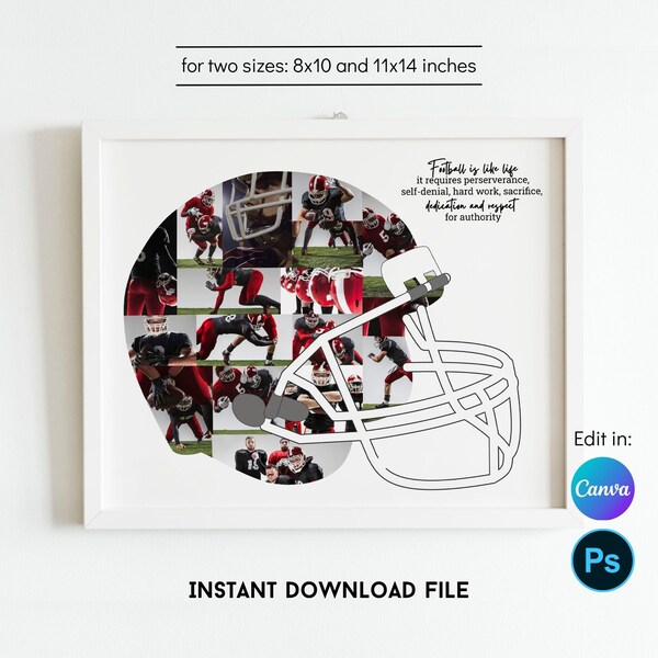 Football Helmet Photoshop Template Etsy