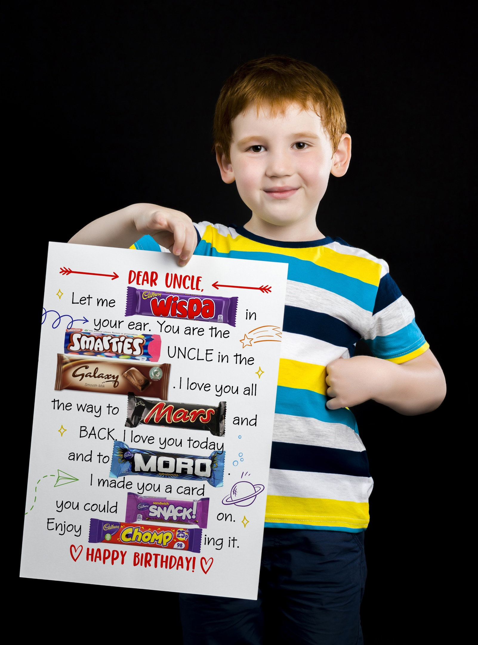 Uncle birthday gift candy poster printable uncle gift Etsy