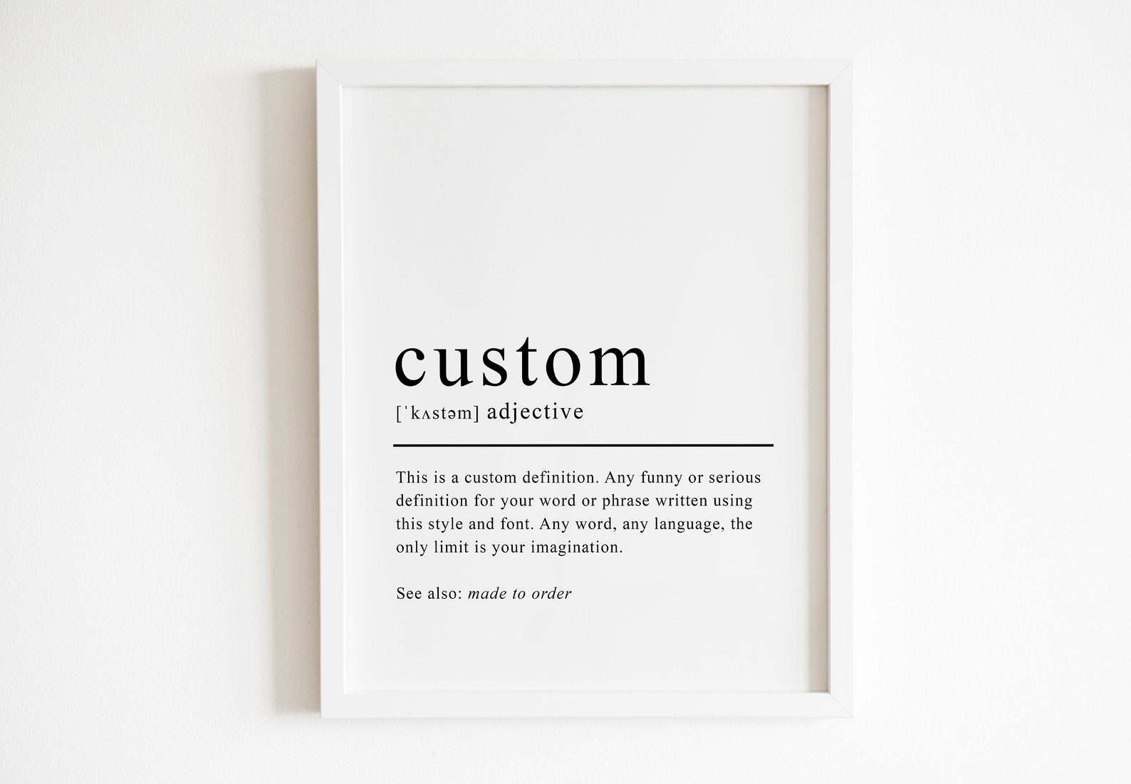 Custom definition print Custom signs Custom definition wall Etsy