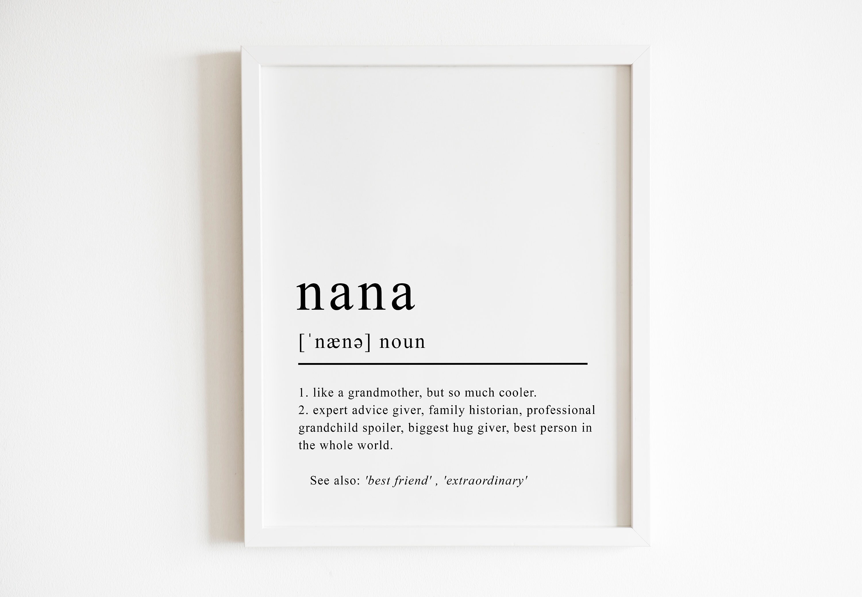 Gifts for nana Nana definition Nana grandkids sign Great Etsy