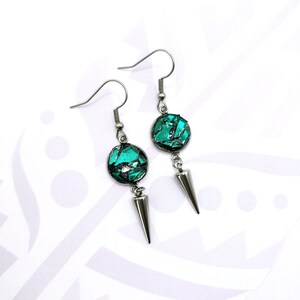 Collar colgante de mosaico turquesa único en su tipo joyas | Etsy