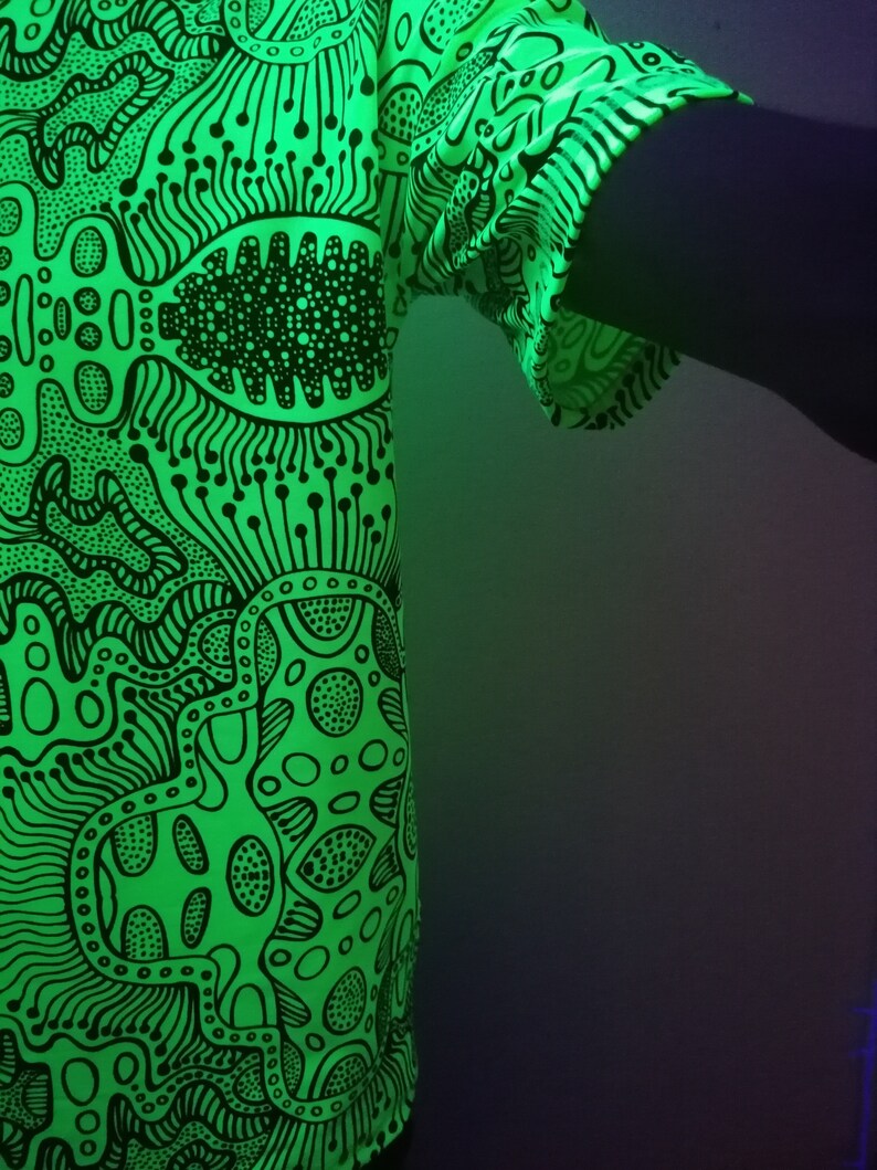 Fluorescent inner self T-shirt UV reactive black light tee | Etsy