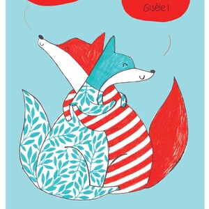 Lot 5 greeting cards - Happy New Year good health, cuddly animals - Foxes dogs cats