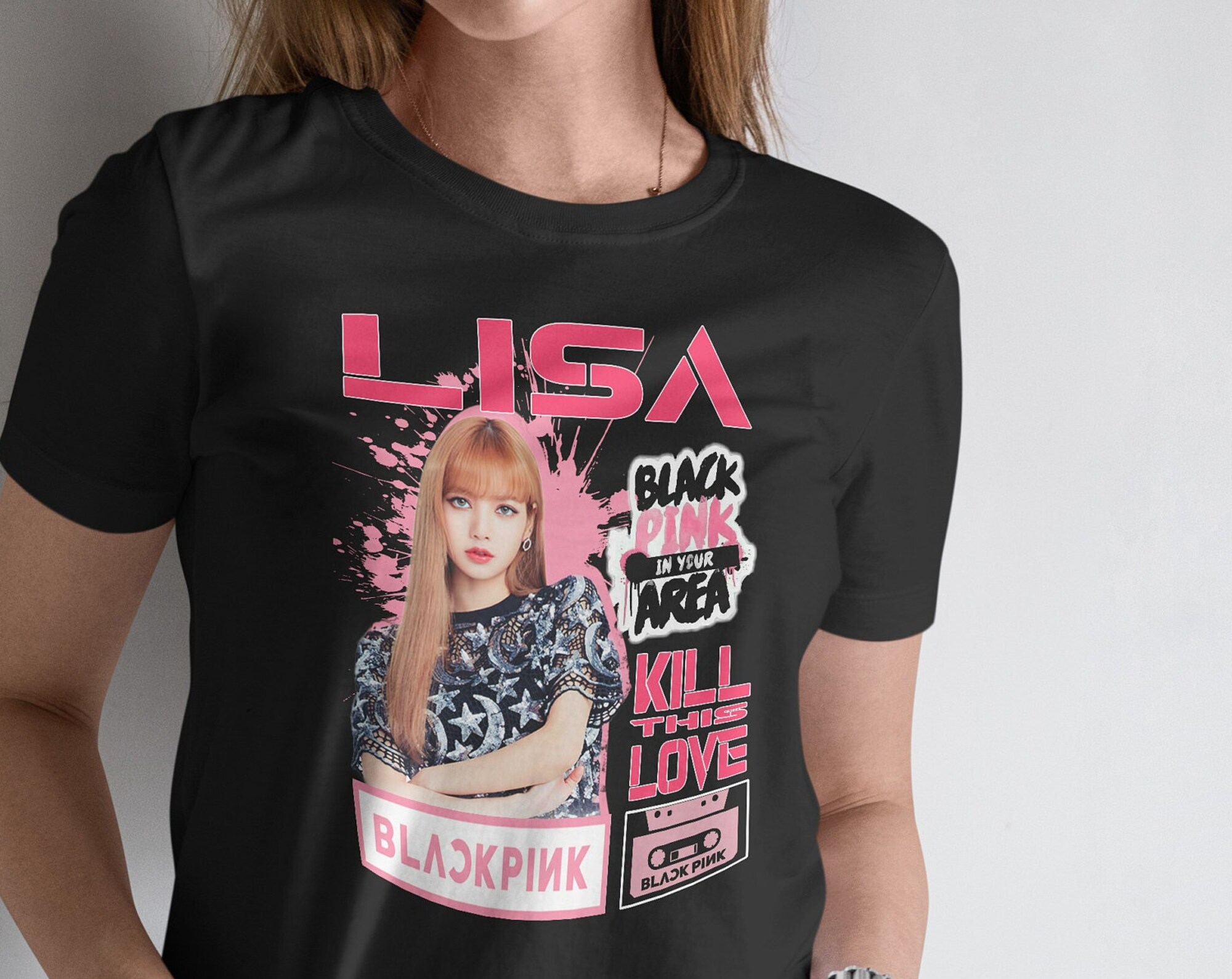 Discover Maglietta T-Shirt Blackpink Per Uomo Donna Bambini - Gruppo Kpop Lisa