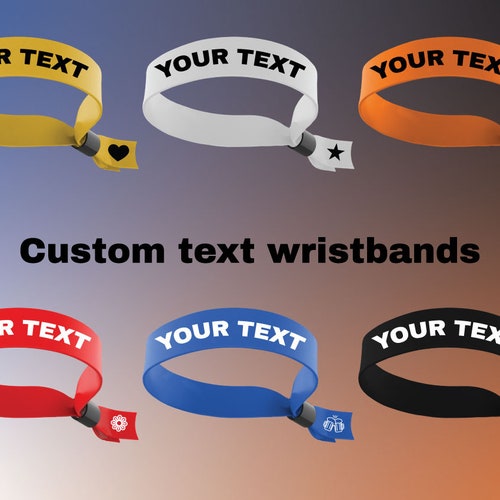 Custom Wristband Festival Wristbands Woven Fabric Security Etsy