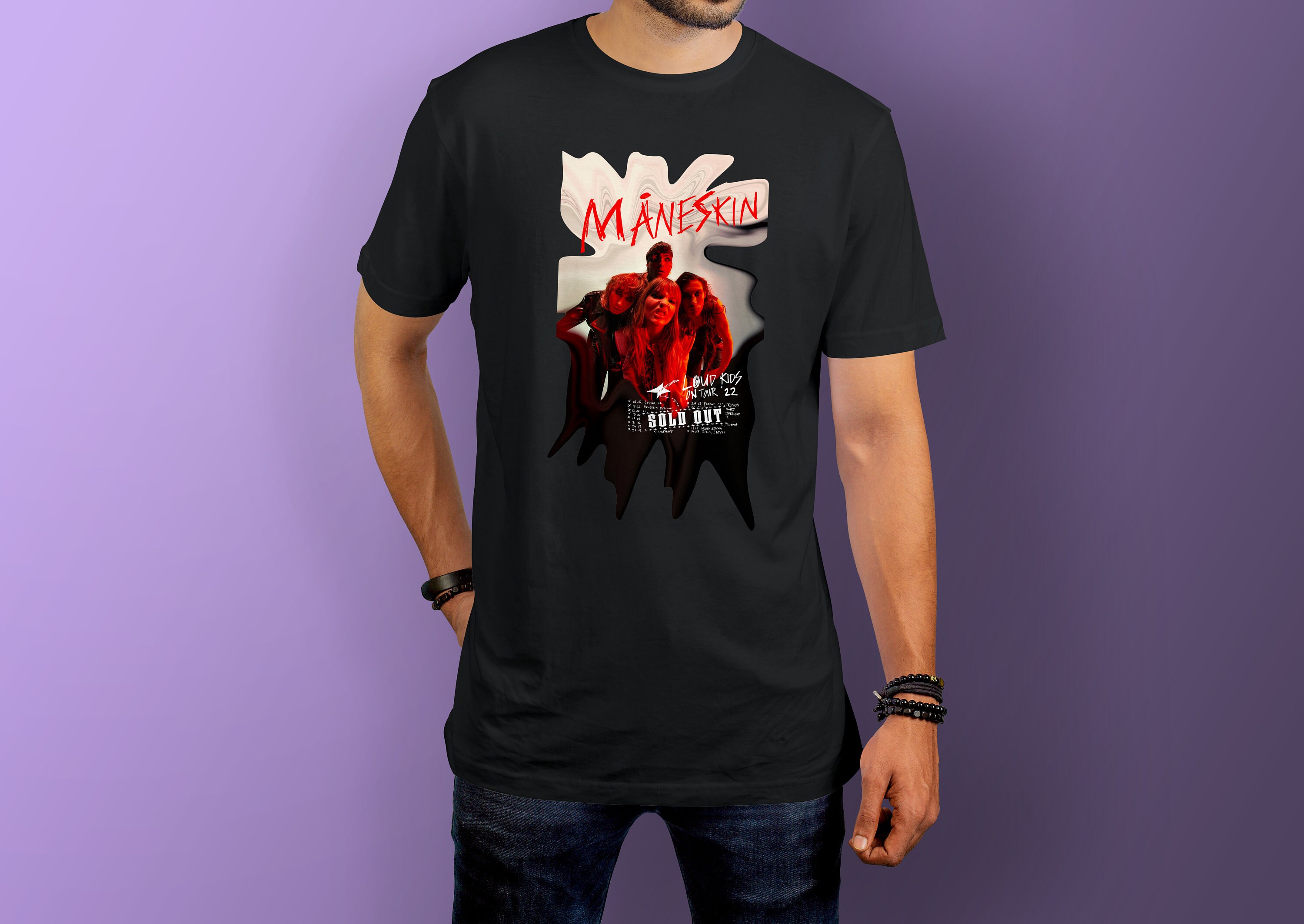 Måneskin Band Poster Art Merch T Shirt / Maneskin T-shirt - Etsy