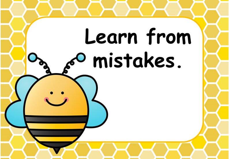 Bee Theme Classroom Rules, Printable Posters Etsy