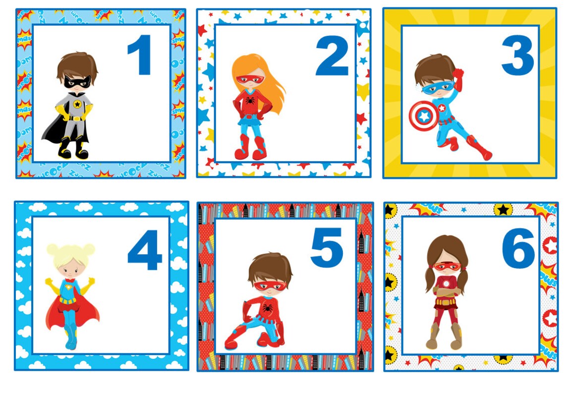 Classroom Calendar Set PRINTABLE Superhero Calendar 2020 Etsy