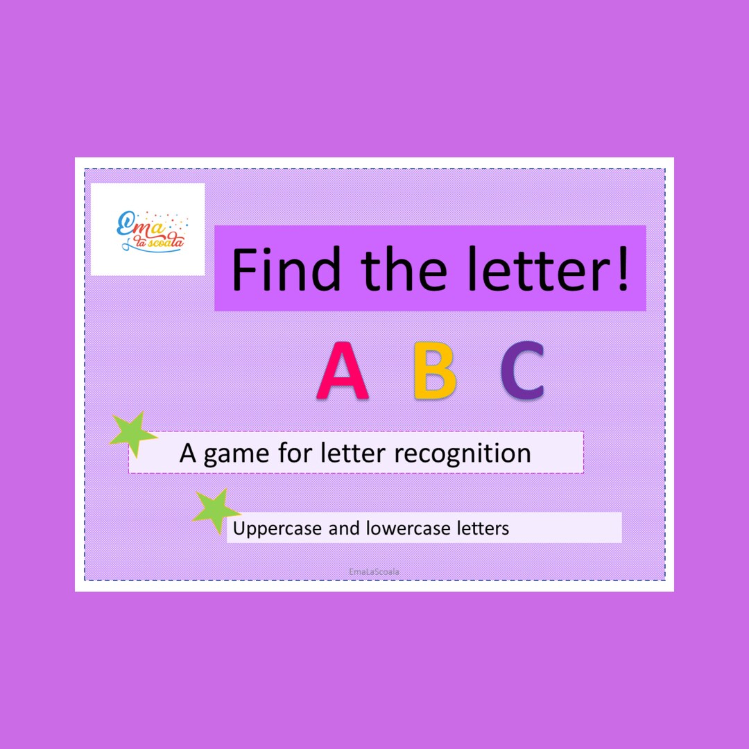 Printable Alphabet Game Letters Flash Cards and Worksheets Etsy