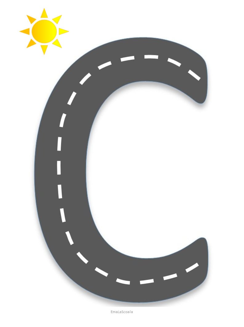 Race Track Letter Templates