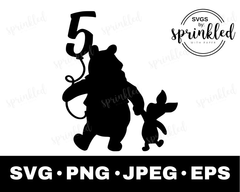 Download 5th Birthday Svg Pooh Bear Svg Birthday Svg Commercial Use Clip Art Art Collectibles Kromasol Com