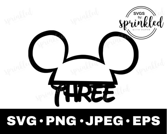 Download 3rd Birthday Svg Inspired Mickey Hat Svg Birthday Etsy