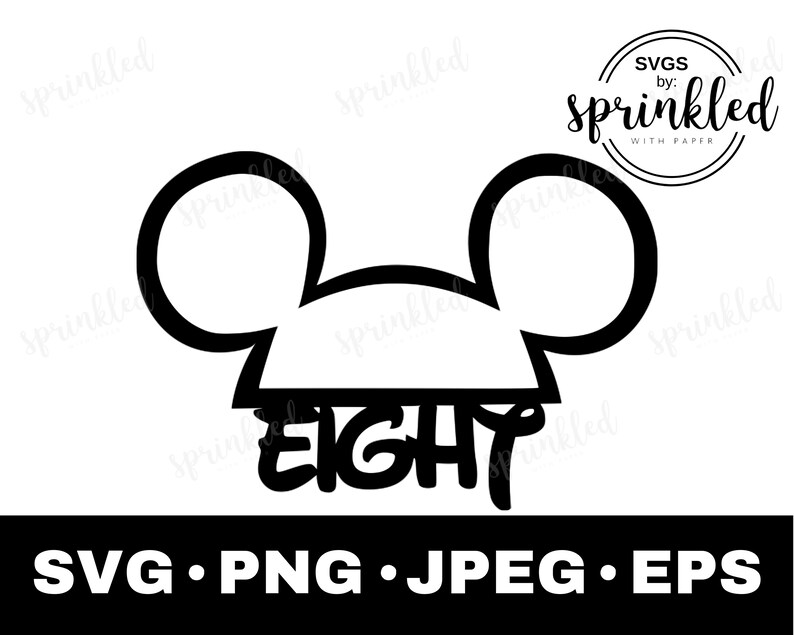 Download Inspired Mickey Hat Svg Birthday Svg Commercial Use 8th Birthday Svg Clip Art Art Collectibles Mukena Id