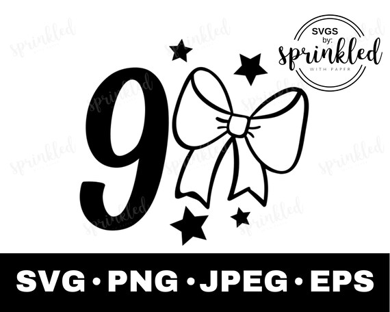 Download 9th Birthday Svg Bow Svg Inspired Jojo Svg Commercial Use Etsy