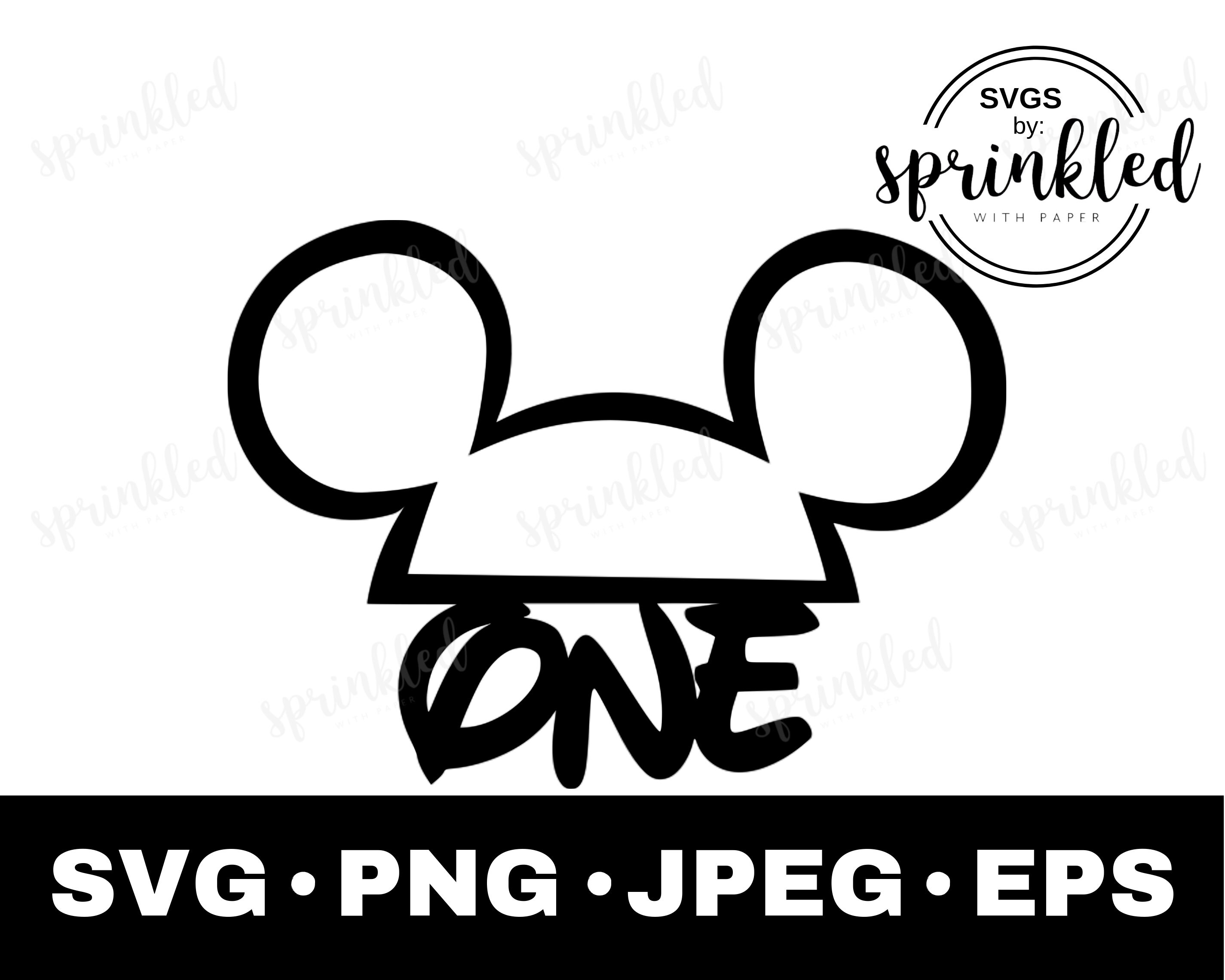 Download First Birthday Svg Inspired Mickey Hat Svg Birthday Etsy