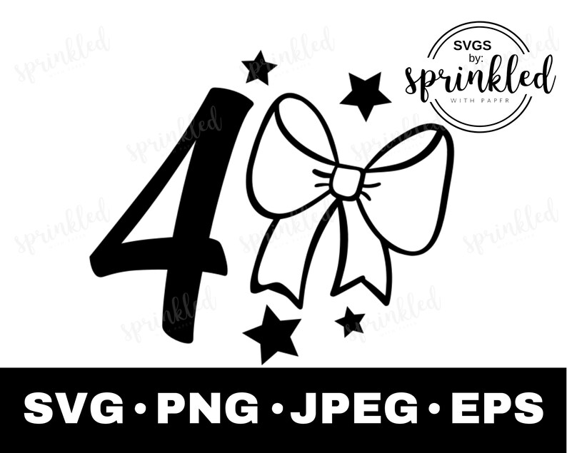4th Birthday SVG Bow SVG Inspired Jojo SVG-Commercial Use | Etsy