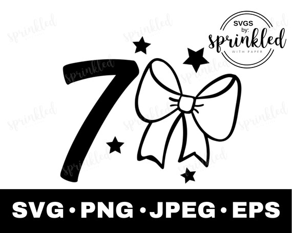Download 7th Birthday Svg Bow Svg Inspired Jojo Svg Commercial Use Etsy