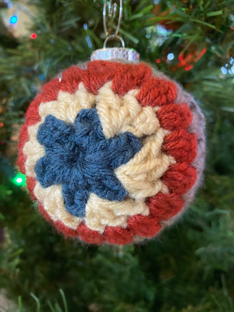 Christmas Clearance, Farmhouse Christmas Ornament, Crochet Christmas