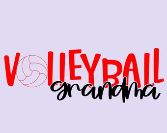 Download Volleyball Grandma Svg Etsy