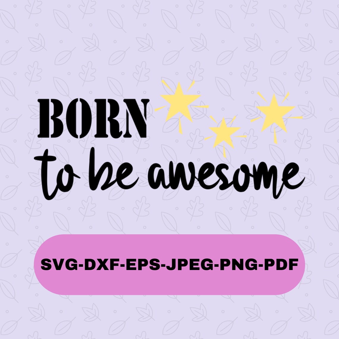 Born to be awesome SVG ontwerpen citaat SVG meisje SVG Etsy