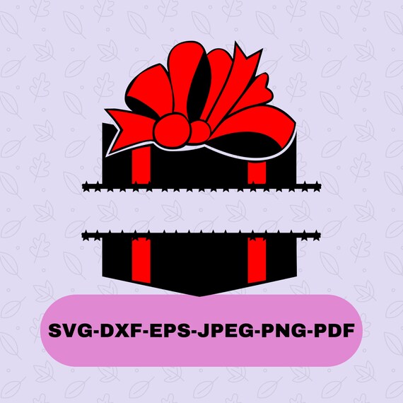 Download Free Split Christmas Present Monogram Svg Cricut Cutting File Etsy SVG DXF Cut File