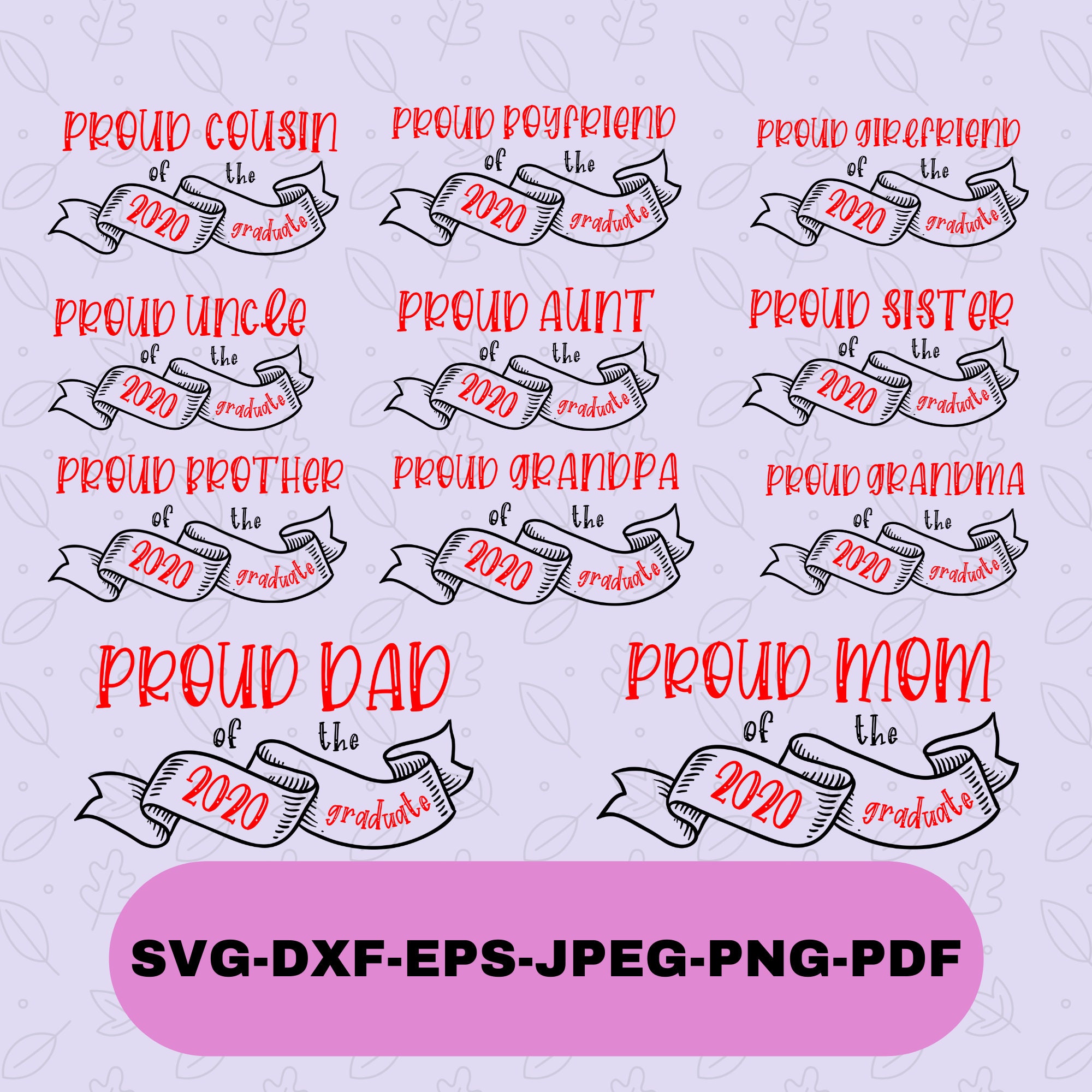 Download Proud Family of the 2020 Graduate Bundle Svg Svg Files for ...